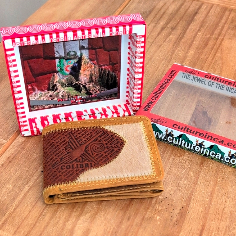 NIB Culture Inca Peruvian Wallet with Colibri (Hummingbird) Design
